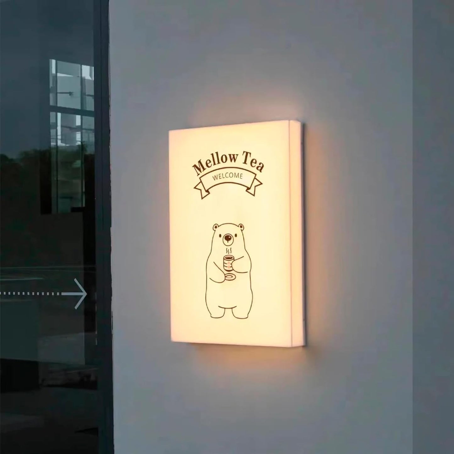 Custom Led Lightbox Sign for Outdoor- Lighted Advertising Sign Outdoor Led Sigange for Business,Salon, Cafés, Bars & Restaurants Logo Lightbox