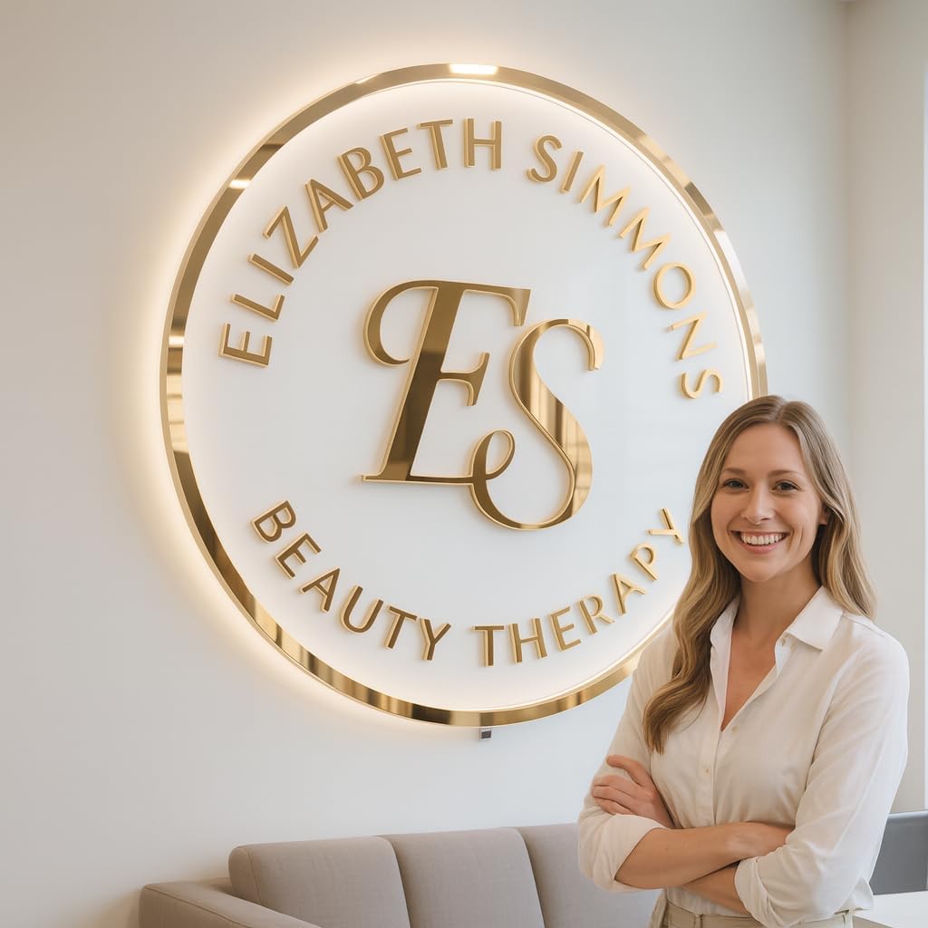 Custom Logo Neon Sign, Personalized Backlit Illuminated Sign, Floating Logo Signs for Wall Decor, Customize Logo Sign for Business, Salon Beauty Nail Studios