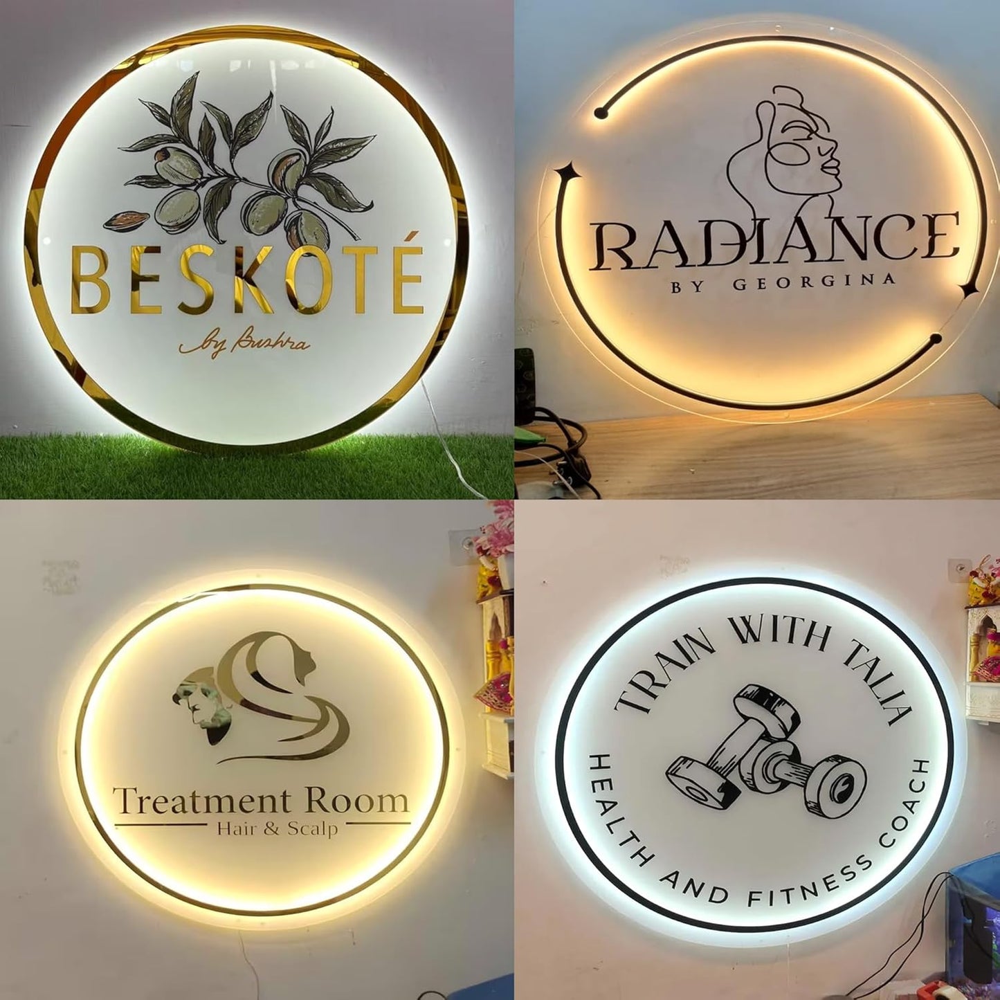 Custom Logo Neon Sign, Personalized Backlit Illuminated Sign, Floating Logo Signs for Wall Decor, Customize Logo Sign for Business, Salon Beauty Nail Studios